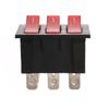 Fornecimento de Interruptor Basculante Kcd3 de 9 Pinos Vermelho 250V Ac, Interruptor Basculante de Três Posições Duas Velocidades Nove Pinos