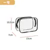 En stock Bolsa Cosmética Transparente con Logo Imprimible Gran Capacidad Bolsa de Lavar PVC Impermeable Bolsa de Almacenamiento Portátil Bolsa Cosmética