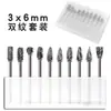 Cabezal de Lijado de Acero de Tungsteno Más Vendido del Fabricante Cuchillo para Tallado Artístico de 3 mm Juego de Cabezales de Lijado Eléctricos Lima Rotatoria de Aleación Dura en Stock