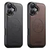Suteni es Adecuado para Funda de Teléfono Móvil Iphone18Promax, Funda de Cuero de Manzana con Patrón de Lichi, Carga Inalámbrica Magsafe
