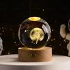 Planeta Natal alce bola de cristal luminosa escultura interna 3D luz noturna fazendo decoração de mesa aniversário Dia dos Namorados presente