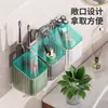 Estante de Almacenamiento para Cepillo de Dientes, Pasta de Dientes y Peine de Baño, Estante de Almacenamiento para Afeitadora de Baño Montado en Pared sin Perforaciones