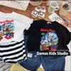Camiseta de Algodón al por Mayor para Niños con Dibujos Animados Verano Manga Corta Top Guapo para Niños Verano Manga Media Ropa para Bebés y Niños