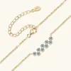 Collar Colgante de Moissanita con Diseño Escalonado de 9 Piedras Plata de Ley S925 Cadena para Clavícula de Alta Gama Moderna Popular