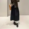 La primavera no se retrasa Nuevo Otoño/Invierno Temperamento Retro Falda Suave de Capullo Holgada Adelgazante Moda Falda Midi con Caída para Mujer