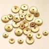 Discos Redondos Pequeños Hidráulicos de Acero Inoxidable, Espaciadores para Joyería, Accesorios, Piezas para Joyería Hecha a Mano DIY, Chapado en Oro de 18 Quilates al por Mayor