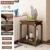 Soporte de Madera Maciza para Acuario Soporte para Flores Integrado de Pie para Sala de Estar Combinación Alto-Bajo Base para Acuario Estante de Almacenamiento Multicapa de Alta Resistencia