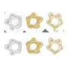Anillo de Cuentas Asimétrico Chapado en Oro de 14 Quilates que Conserva el Color Pulsera DIY Hecha a Mano Pulsera Cuenta Espaciadora de Flor Pequeña Accesorios de Joyería Material
