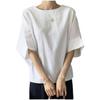 Camisa de Algodón Lino Estilo Japonés Retro Holgada Estilo Perezoso Adelgazante Camisa Casual Top Combinable