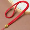 Collar con Cordón de Cera de Abeja y Jade Dorado para Hombres y Mujeres