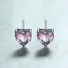 Pendientes pendientes oro rosa Esmeralda Roja piedra turmalina amor pendientes de piedra joyería europea y americana una generación de cabello