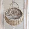 Venta al por mayor de macetas tejidas para colgar en la pared, cesta de bambú para colgar en la pared, cesta de flores para balcón, cesta de ratán para colgar en la pared, cesta de bambú