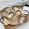 Estilo Coreano Distinctivo Bucle para el Cabello de Onda Cruzada Cuerda Metálica para el Cabello Accesorios para el Cabello Estilo ins Nicho Lazo Goma para el Cabello para Mujer Simple Elegante