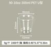Vaso PET transparente para bebida fría desechable para café, leche, té, vaso de plástico para llevar comercial, vaso de embalaje de plástico calibre 98 al por mayor 1