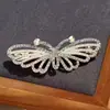 Grampo Pequeno Estilo Coreano Presilha de Cabelo Borboleta com Strass, Presilha Lateral para Franja, Acessório de Cabelo para a Parte de Trás da Cabeça, Presilha de Cabelo Totalmente com Strass