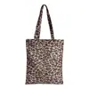Bolso de Lona Europeo y Americano Estampado de Leopardo Nuevo de Moda Bolso de Hombro Único para Mujeres Estudiantes Versátil Coreano Ins Súper Popular Bolso de Compras