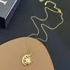 Collar transfronterizo AliExpress oro blanco diamante estrella luna alta gama moda temperamento viajero viento frío cadena de clavícula