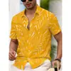 Camisa hawaiana casual de manga corta para hombre, retro, floral, con estampado digital 3D, superventas de verano transfronterizo