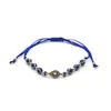 Joias Mais Vendidas Transfronteiriças Europeias e Americanas, Pulseira Trançada Simples com Olho de Gato Cravejado de Diamantes, Contas de Vidro Olho de Gato, Corrente Estilo Olho de Gato
