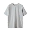 Popular Camiseta de Algodón 260g Tendencia Nacional Versión Grande Hombros Descubiertos Color Sólido para Hombres y Mujeres Estampado Oversize Manga Corta Pesada Personalización