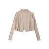 Camisa Retro de Tencel con Protección Solar y para Aire Acondicionado para Mujer, Cárdigan Exterior de Manga Larga, Chaqueta Top Corta de Cintura Alta que Muestra el Ombligo