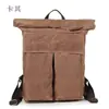 Fábrica de Guangzhou al por mayor suministro mochila de lona gruesa lavada bolsa grande de capacidad para viajes de ocio bolsa de hombre moda