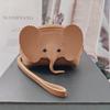 Monedero de Elefante de Cuero Más Vendido Colgante para Bolso de Mujer Titular de Tarjeta Creativo Almacenamiento Bolsa para Labial Cremallera Bolsita para Guardar Labial