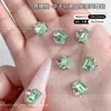 Decoraciones para Uñas Color Rojo Rosa con Brillantes Diamantes K9, Sin Base, Diamantes Apilados Hechos a Mano, Arte de Uñas de Caramelo Colorido
