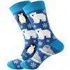 Novas Meias de Algodão Femininas Outono e Inverno da Amazon, Meias Tendência de Cano Médio com Animais, Meias Divertidas de Moda Personalizadas, Meias de Algodão Cartoon Transfronteiriças