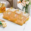 Bandeja com Compartimento Transparente para Lanches Sala de Estar da Casa Mesa de Centro Lanche Doce Prato de Lanches Fruta Sala de Estar Prato de Frutas Caixa de Doces