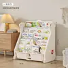 Estantería para bebés, estante para libros ilustrados infantiles, estantería de almacenamiento de libros de varias capas de pie, armario de almacenamiento para jardín de infantes, estantería de dibujos animados para el hogar