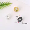 Fuerte Retención de Color Oro de 18 Quilates Micro-Pavimentado con Circonita Rombo Hexagonal Cuentas Espaciadoras Pulsera DIY Pulsera con Cuentas y Cuentas Sueltas