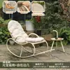 Mecedora de Ocio para Balcón para Uso en Casa, Sofá Perezoso para Apartamentos Pequeños, Silla para Siestas, Mecedora de Ratán de Moda, Sillón de Relax para Adultos