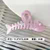 YHJ Novos Acessórios de Cabelo Garra de Peixe de Acetato Imitação Presilha Grande Parte de Trás da Cabeça Rabo de Cavalo Presilha de Cabelo Coque de Cabelo Presilha Tubarão Garra de Cabelo Feminina