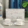 Suministro Directo Transfronterizo Serie Ruyi Tigre Familia D Taza y Platillo de Café Juego de Té de la Tarde Estilo Europeo Taza de Té Negro 2 Tazas 2 Platos Caja de Regalo