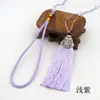 Colgante de Cuerda con Cuentas de Jade Sintético Borla de Boca de Pez Borla de Nudo Chino Accesorios para Colgar Decoración DIY