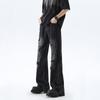 Calça jeans rasgada de alta qualidade, estilo americano, masculina, de verão, com lavagem pesada, reta, da moda, para todas as marcas, microcalças