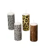 Nueva Vela con Estampado de Leopardo y Patrón de Árbol de Plástico Recubierto de Amazon, Decoración de Nicho Personalizada, Vela sin Humo, Vela Duradera y sin Olor