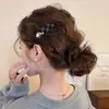 Pinza para el Cabello Retro con Flecos Accesorios para el Cabello Pinza para el Cabello Estampado de Leopardo Pinza de Pato Linda de Lana Barrette Estilo Pequeño Perfume Floral para Mujer Accesorios para el Cabello