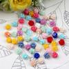 Rosas estéreo de resina de 7 mm accesorios para el cabello DIY material de flores para uñas accesorios DIY Accesorios al por mayor