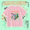 Camiseta de Manga Corta Colaboración Minecraft para Niños, Ropa Infantil de Creeper y Enderman, Top de Algodón de Manga Media de Verano 7