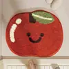 Alfombra de Felpa Divertida con Forma de Durazno, Tapete de Baño Absorbente y Antideslizante, Felpudo Decorativo para Dormitorio, Alfombrilla de Piso para Baño, un Gran Accesorio para el Hogar