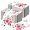 Servilleta de Impresión a Color de Flores Desechable Larga Hotel Fiesta Banquete Pulpa de Madera Pura Decorativa Mantel de Papel 20