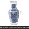 Adornos para Jarrón de Porcelana Azul y Blanco Pintado a Mano Antiguo Estilo Chino Jarrón Cerámico Antiguo para Sala de Estar Adornos para Jarrón de Nuevo Estilo Chino