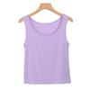 Chaleco de verano para mujer talla grande cuello en U talla extra sin mangas camisa modal slim base camisa para gorditas mm200 kg