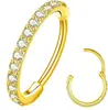 Explotaciones transfronterizas acero inoxidable 316L circón aro para la nariz aretes de diamante tachuelas para la nariz joyería de piercing para la oreja de personalidad de moda