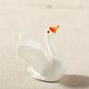 Micro paisaje pequeños adornos pato realista patito amarillo pequeño cisne blanco adornos de resina accesorios de decoración de bonsái adornos de escritorio