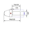 Indenter para Testador de Dureza Rockwell Indenter Rc-3 Indenter de Diamante Sonda Rosqueada Hrb1.588 Indenter de Esfera de Aço Indenter Brinell