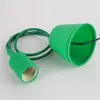 Porta Lámpara de Araña de Silicona Colorido Cable Colgante Porta Lámpara Colgante Bombilla LED Casquillo de Rosca E27 con Cable Porta Lámpara de Araña