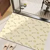 Tapete de Chão de Terra de Diatomáceas Desenho Animado, Altamente Absorvente, Tapete de Porta de Banheiro Doméstico, Resistente ao Desgaste, Resistente à Sujeira, Fácil de Manter, Tapete de Chão de Banheiro